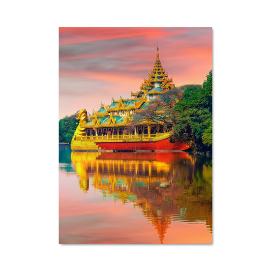 Poster Temple flottant