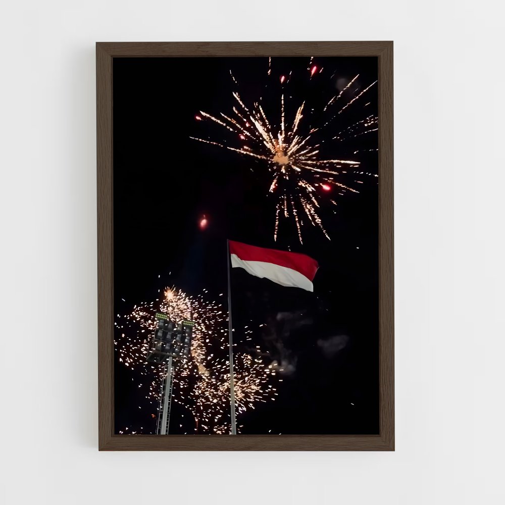 ap-yemen flag-4 cadre Bois foncé