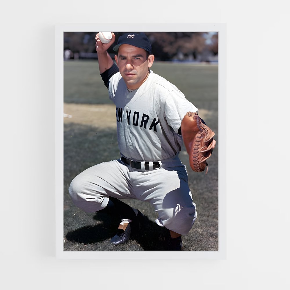 ap-yogi berra-1 cadre Blanc