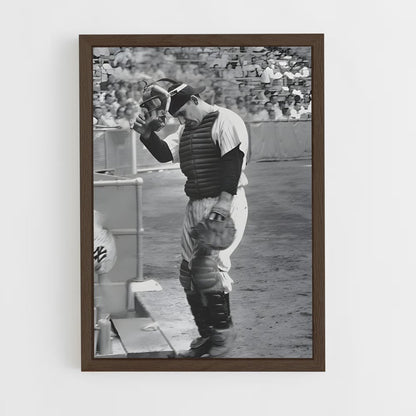 ap-yogi berra-2 cadre Bois foncé