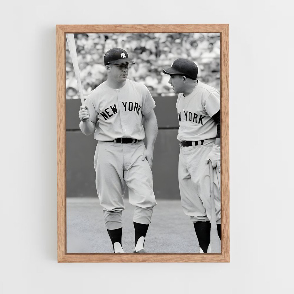 ap-yogi berra-4 cadre Bois clair