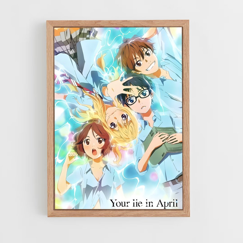 ap-your lie in april-3 cadre Bois clair