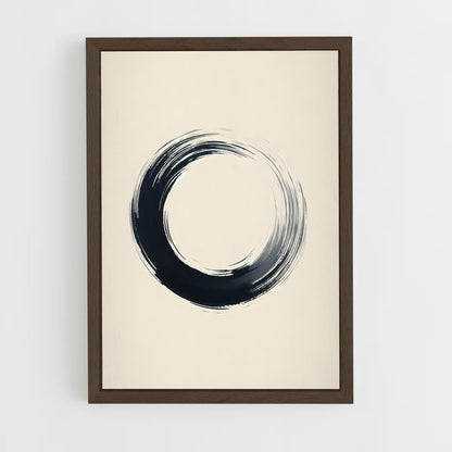 ap-zen circle enso-2 cadre Bois foncé