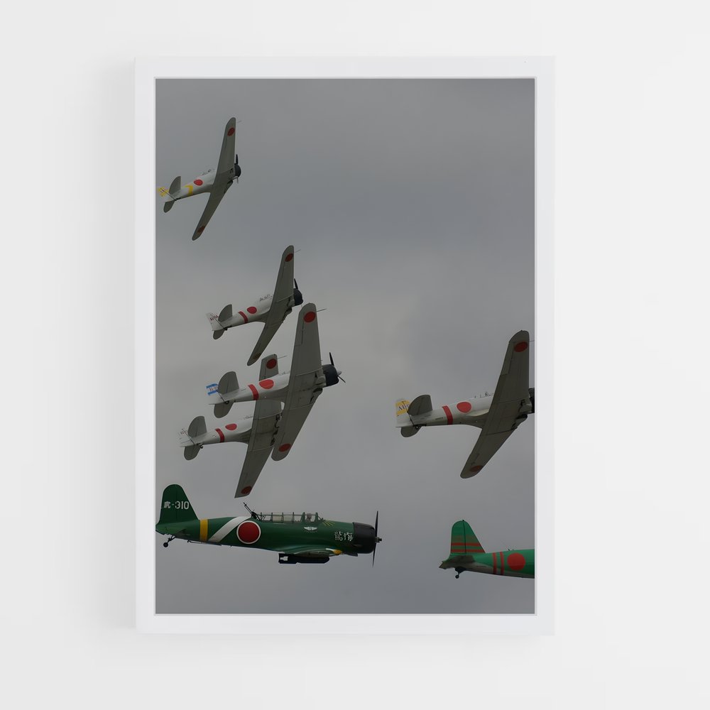 ap-zero fighter mitsubishi-5 cadre Blanc