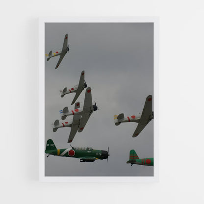ap-zero fighter mitsubishi-5 cadre Blanc