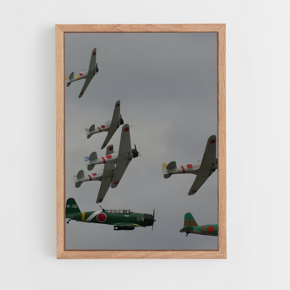 ap-zero fighter mitsubishi-5 cadre Bois clair