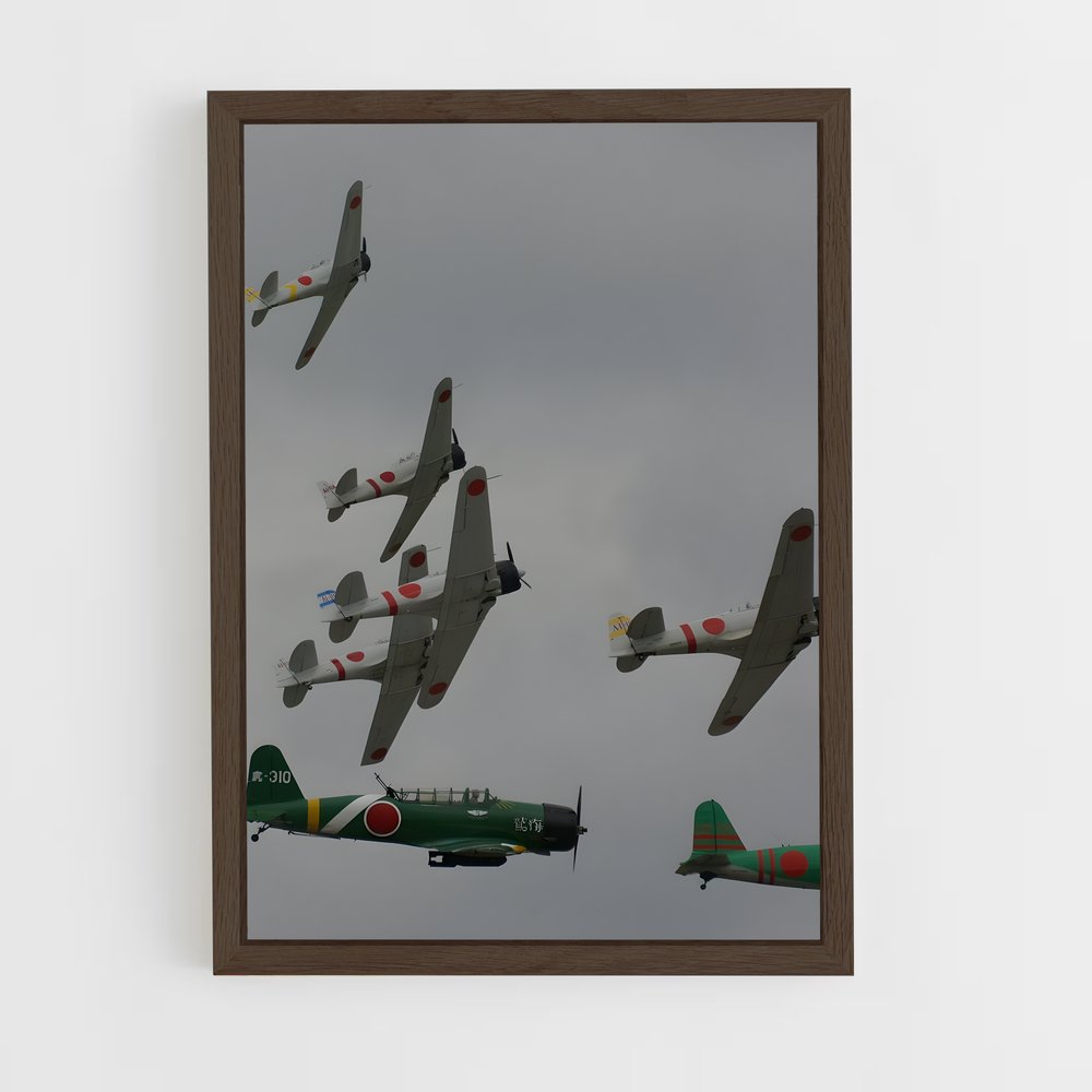 ap-zero fighter mitsubishi-5 cadre Bois foncé