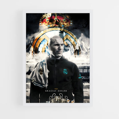 ap-zinedine zidane-10 cadre Blanc