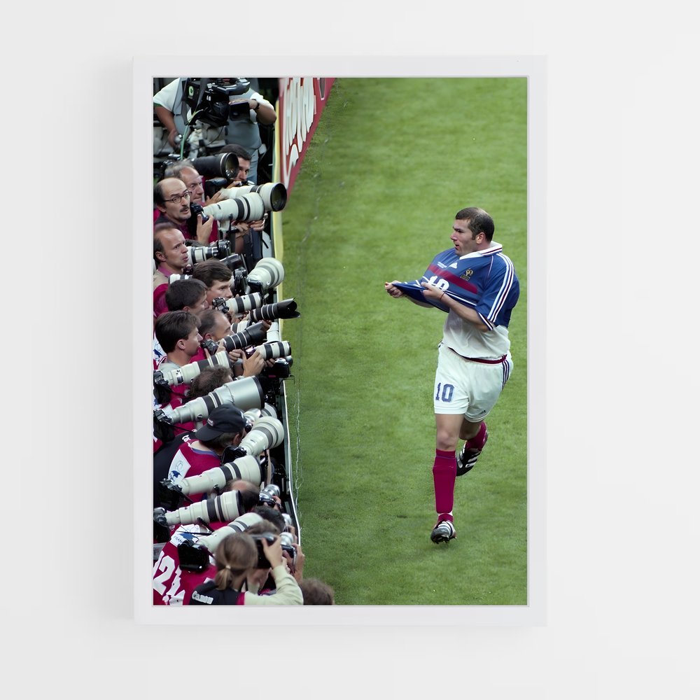 ap-zinedine zidane-13 cadre Blanc
