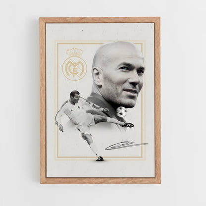 ap-zinedine zidane-6 cadre Bois clair
