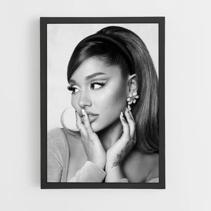 Póster Ariana Blanco y Negro