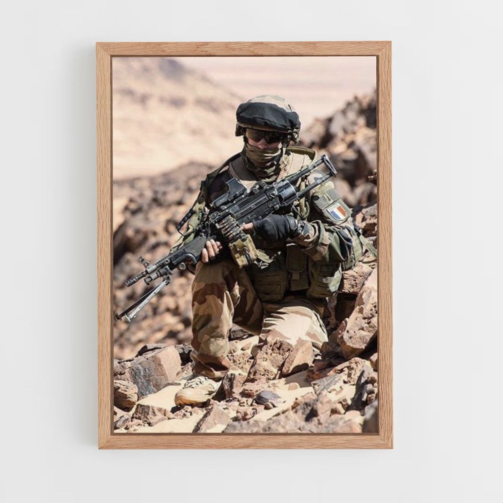 Póster Militar del desierto