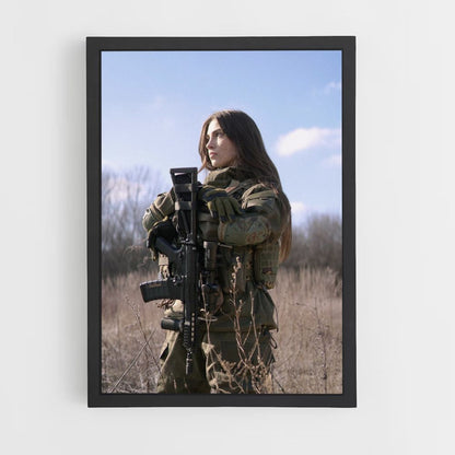 Mujer militar Póster