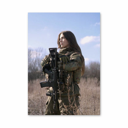 Mujer militar Póster