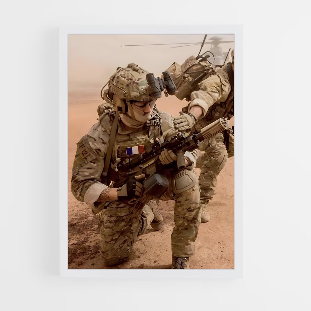 army-7 cadre Blanc
