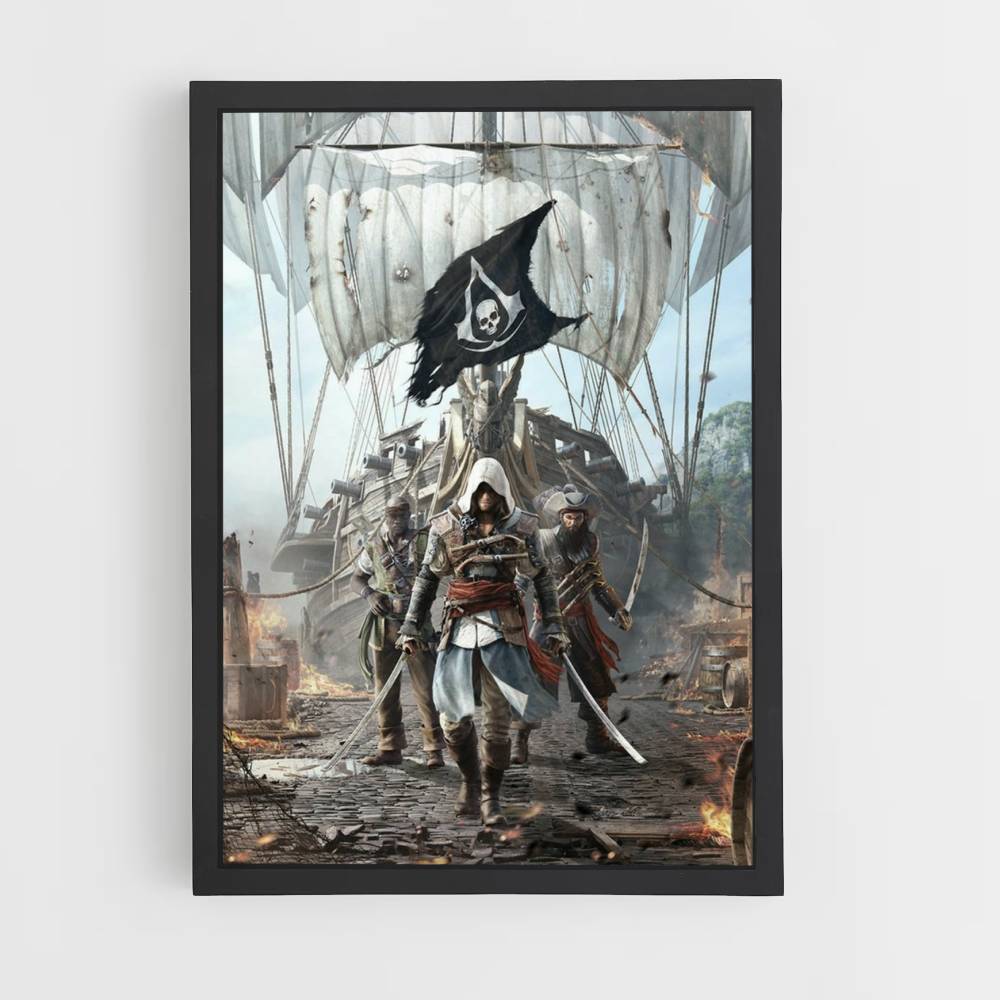 Póster Assassin's Creed Bandera Negra