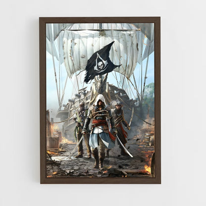 assassins-creed-12 cadre Bois foncé