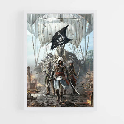 Póster Assassin's Creed Bandera Negra