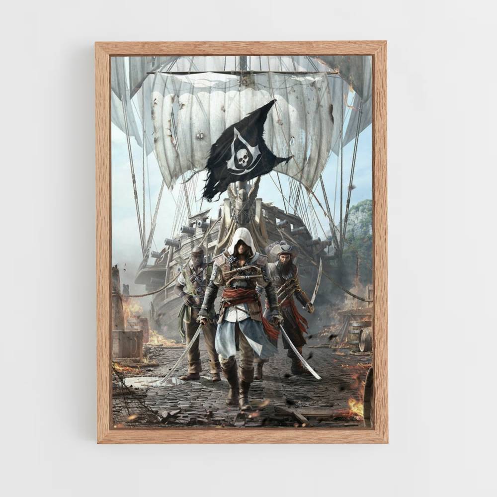 Póster Assassin's Creed Bandera Negra