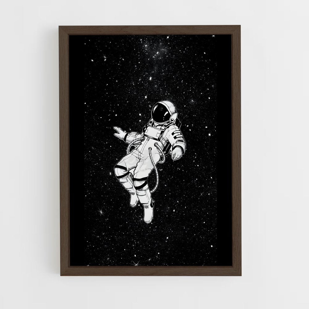 astronaut-3 cadre Bois foncé