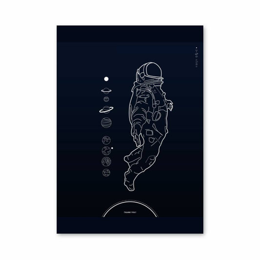 Poster Astronaute Système Solaire