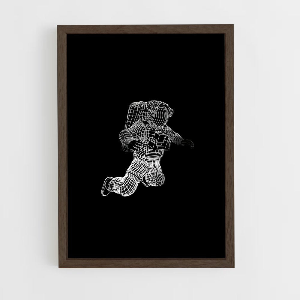 astronaut-6 cadre Bois foncé