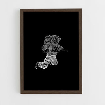 astronaut-6 cadre Bois foncé