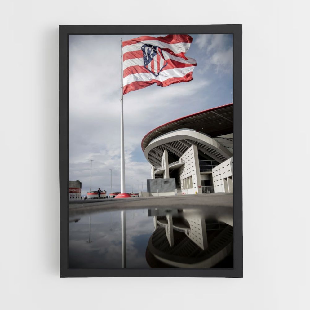 Bandera del Atlético de Madrid Póster