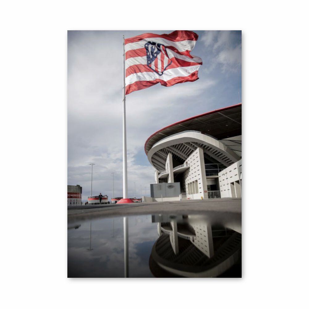 Bandera del Atlético de Madrid Póster