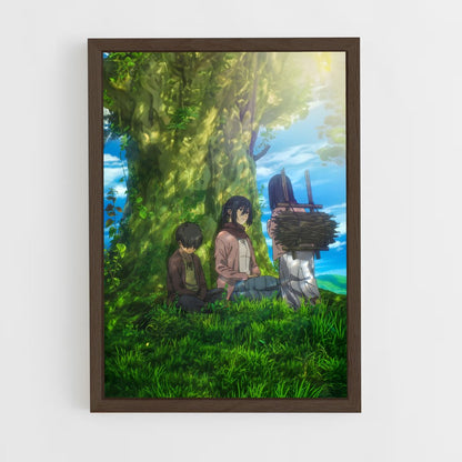 attack-on-titans-15 cadre Bois foncé