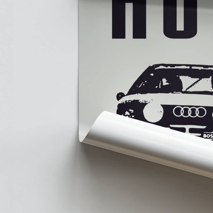 Póster Audi Blanco y Negro