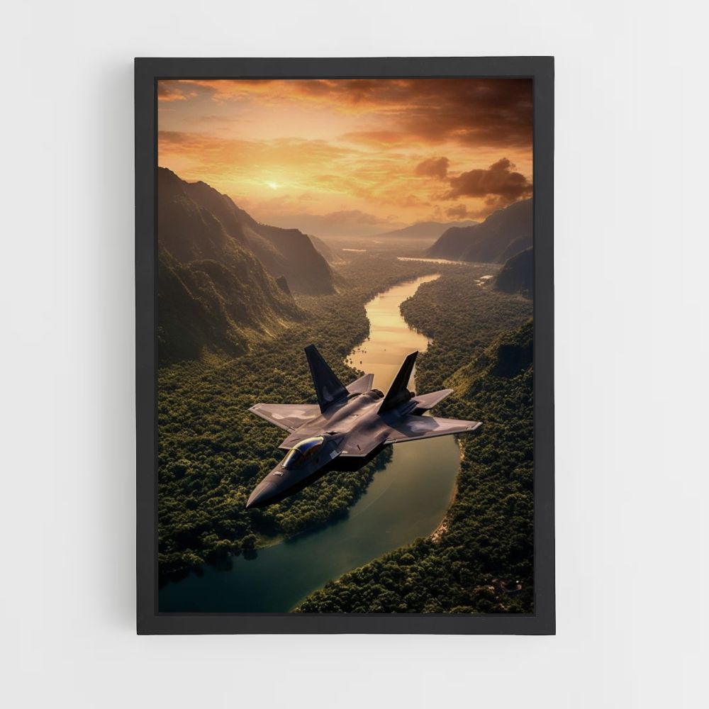 Póster Avión de combate solar