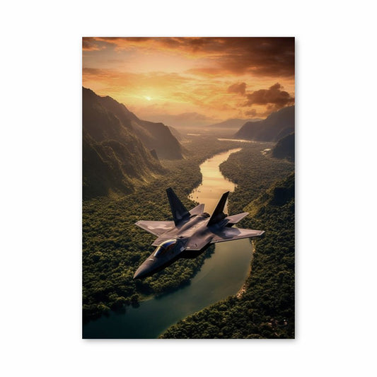 Póster Avión de combate solar