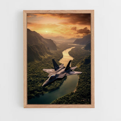 Póster Avión de combate solar