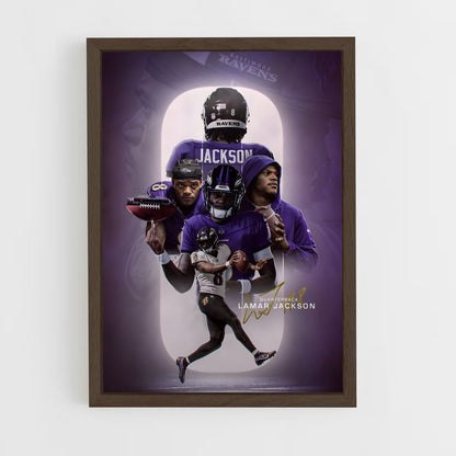 baltimore-ravens-11 cadre Bois foncé