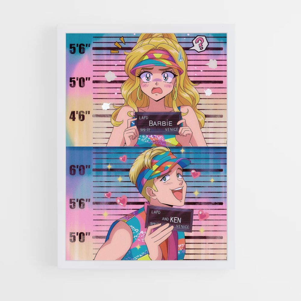 Póster Barbie Manga