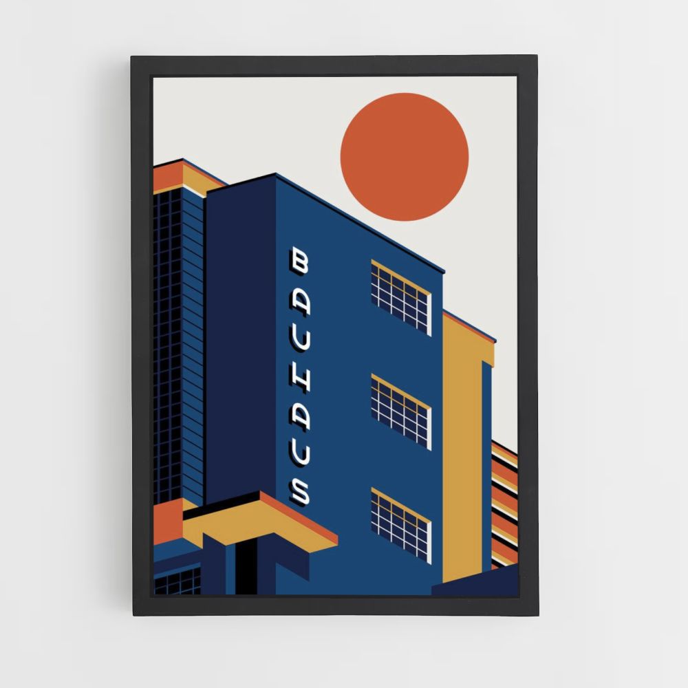 Póster Edificio Bauhaus