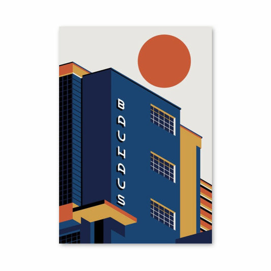 Póster Edificio Bauhaus