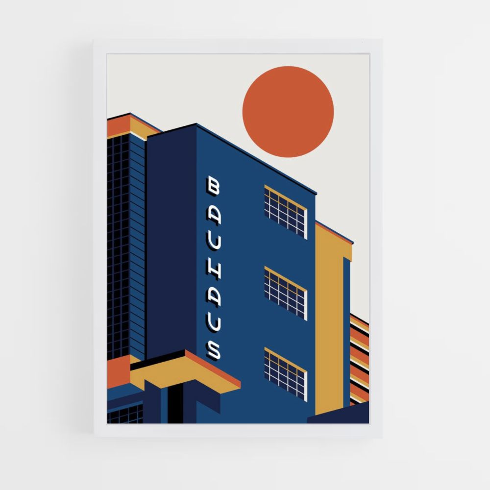 Póster Edificio Bauhaus