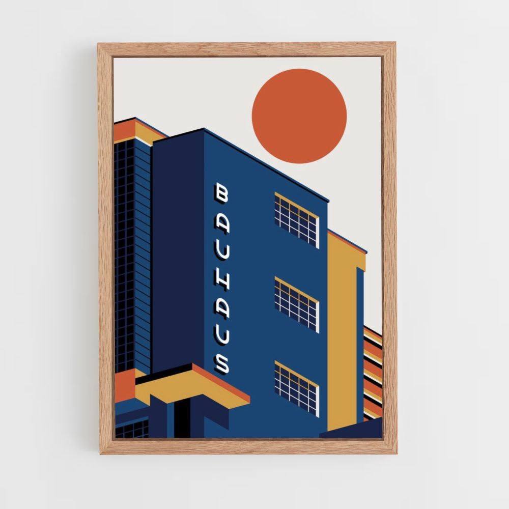 Póster Edificio Bauhaus