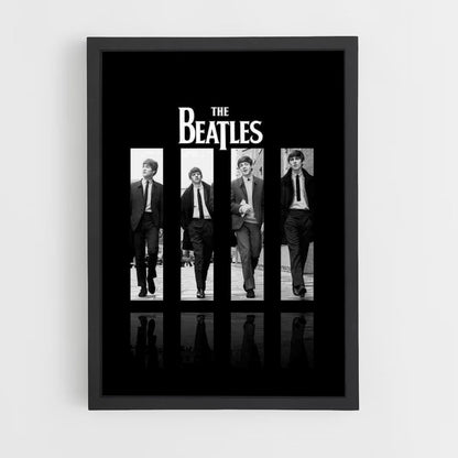 Póster Los Beatles Blanco y Negro