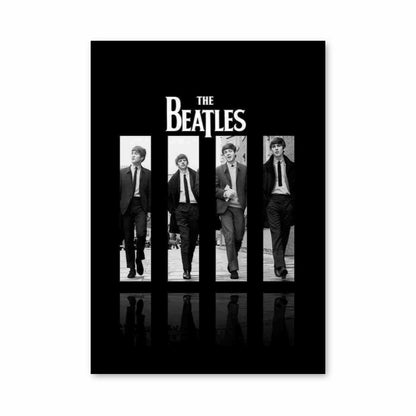 Póster Los Beatles Blanco y Negro