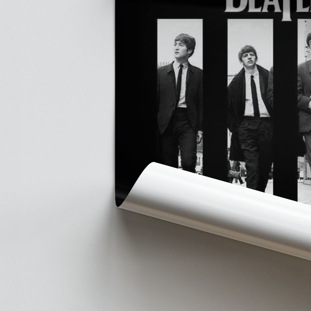 Póster Los Beatles Blanco y Negro