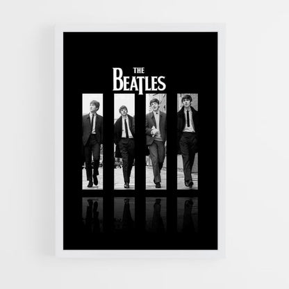 Póster Los Beatles Blanco y Negro