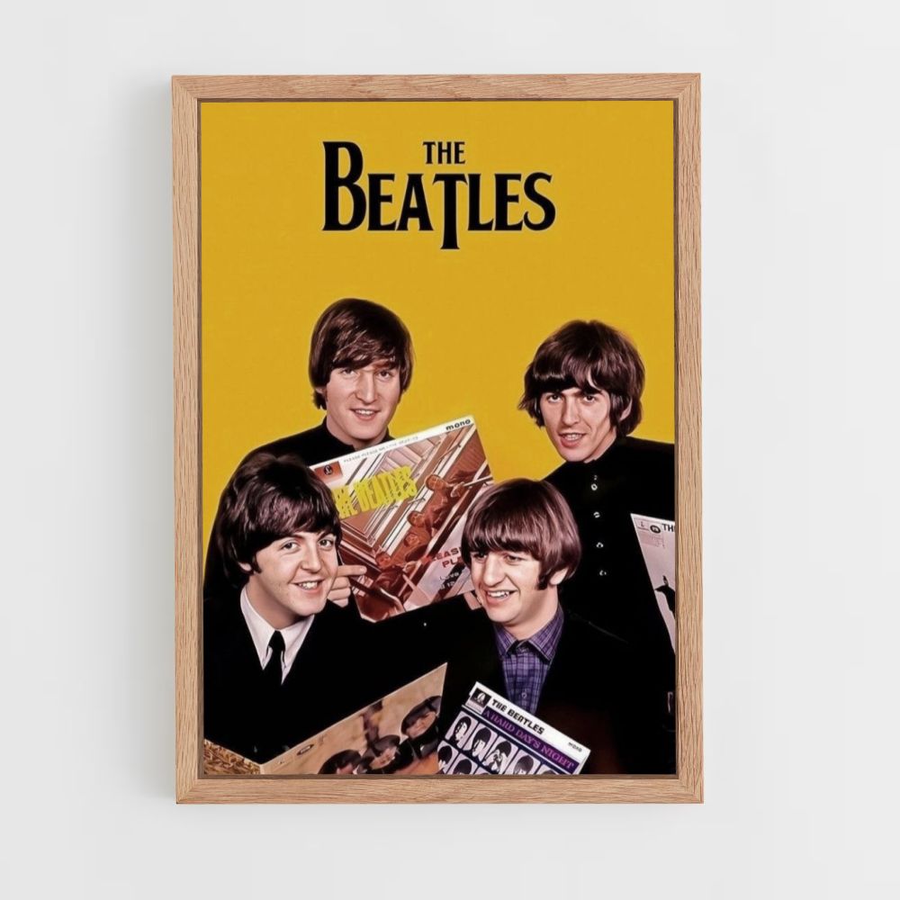 Póster Los Beatles Amarillo