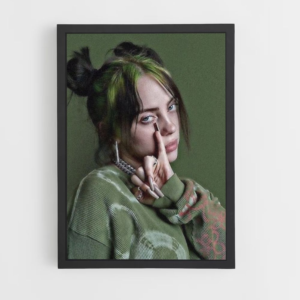 Póster Billie Eilish Verde