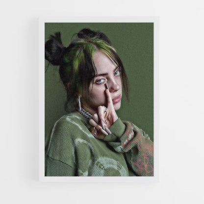 Póster Billie Eilish Verde