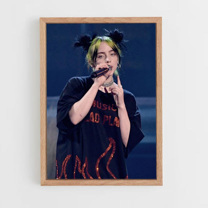 Póster Billie Eilish canta