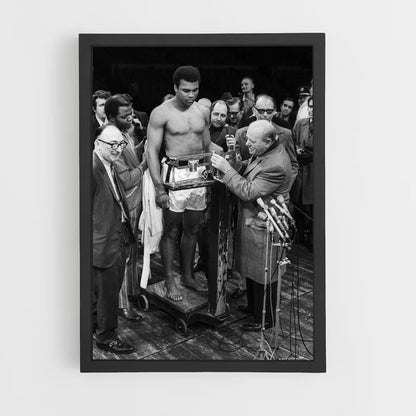 Póster Blanco y Negro Mohamed Ali