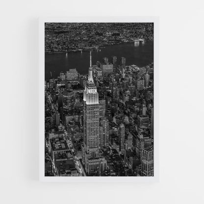 Póster Torre en blanco y negro